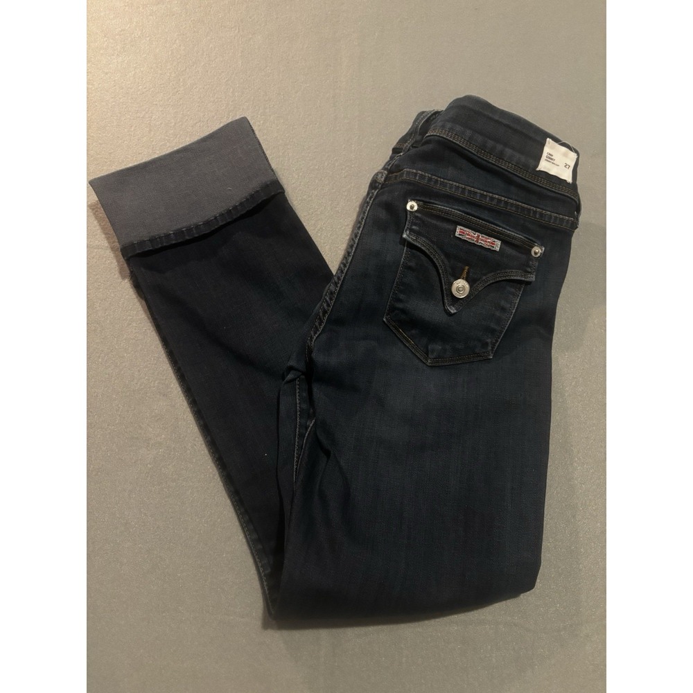 Hudson Crop Ginny Women's Jeans Stretch Straight Cuff Size 27 Made In USA